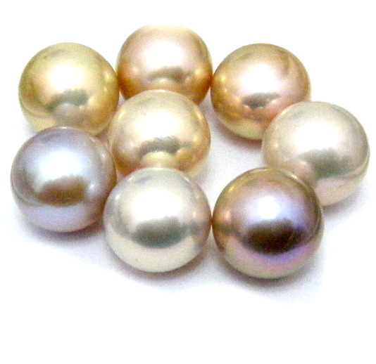 Natural Colour 10.5-11mm Undrilled Round Pair